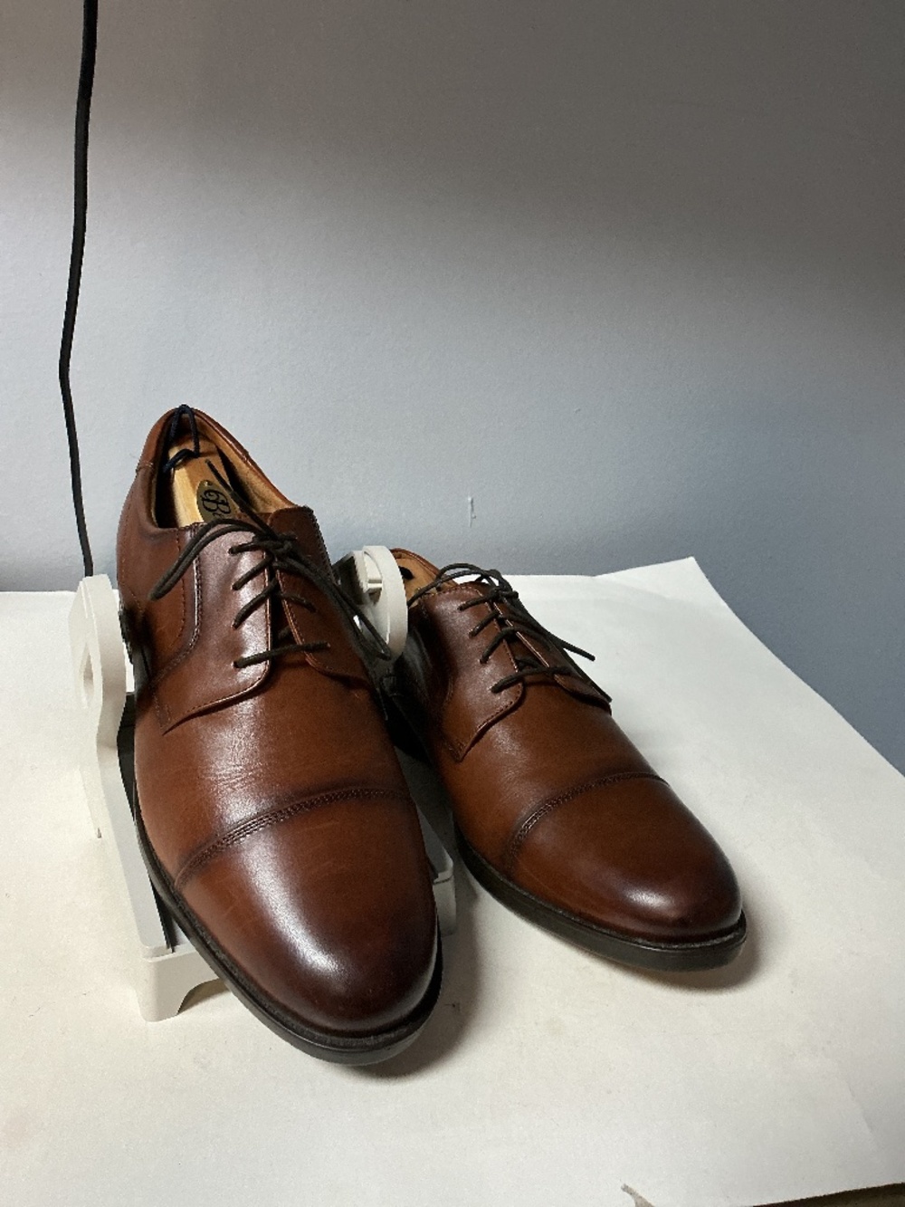 Florsheim Men’s Size 11.5 Cognac Leather Dress Shoes